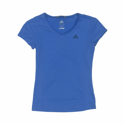 Athletic Top Ss By Adidas In Blue, Size:S