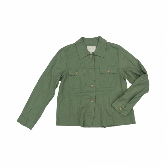 Jacket Shirt By Lucky Brand In Green, Size:S