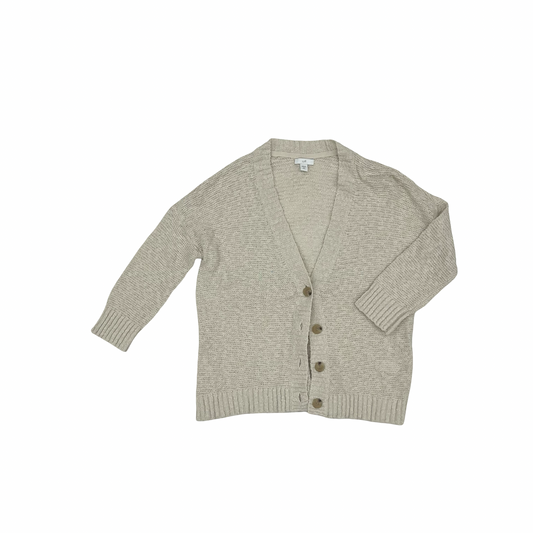 Sweater Cardigan By J. Jill In Tan, Size:Xsp