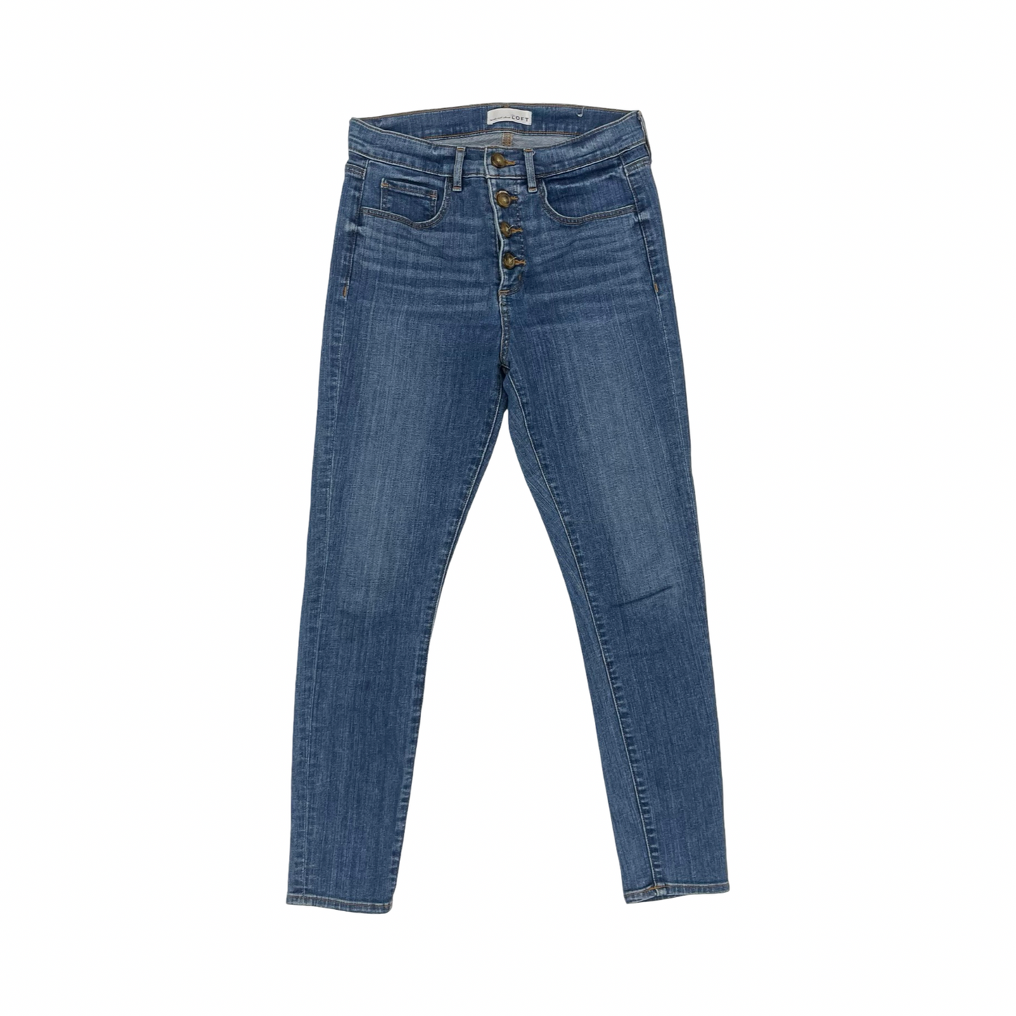 Jeans Skinny By Loft In Blue Denim, Size:6