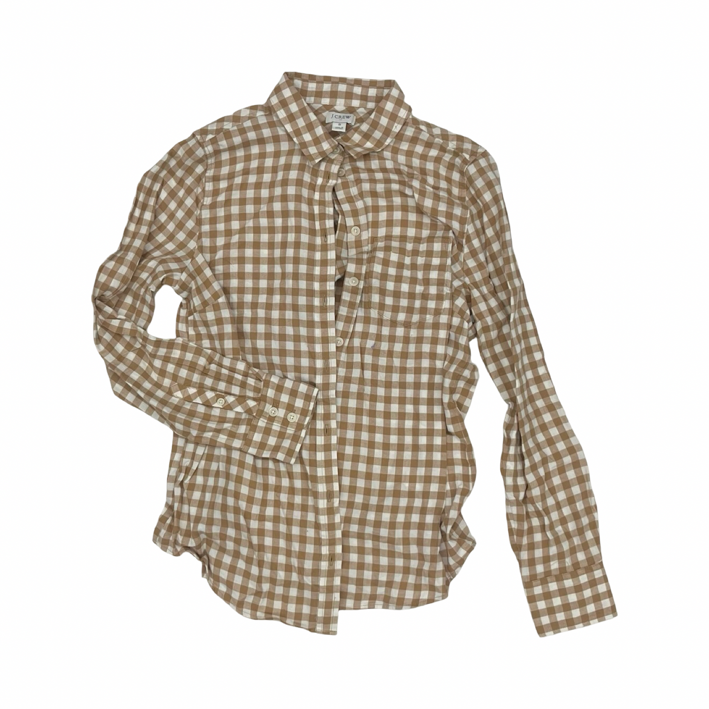 Top Ls By J. Crew In Brown & Cream, Size:S