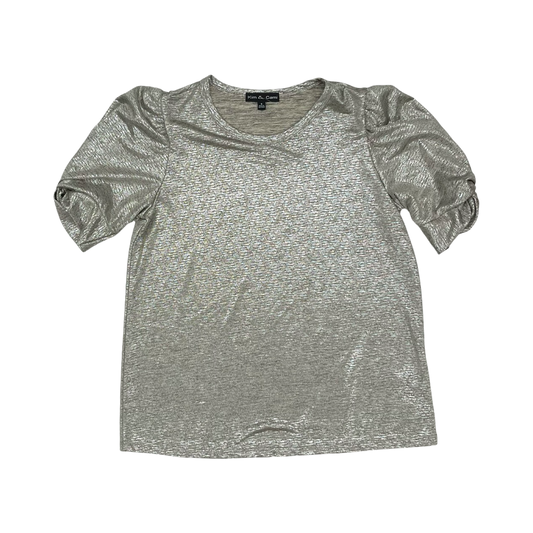 Blouse Ss By Kim & Cami In Silver, Size:S