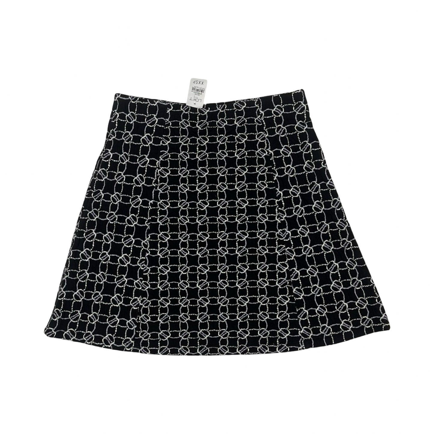 Skirt Mini & Short By Loft In Black & White, Size:Xxsp