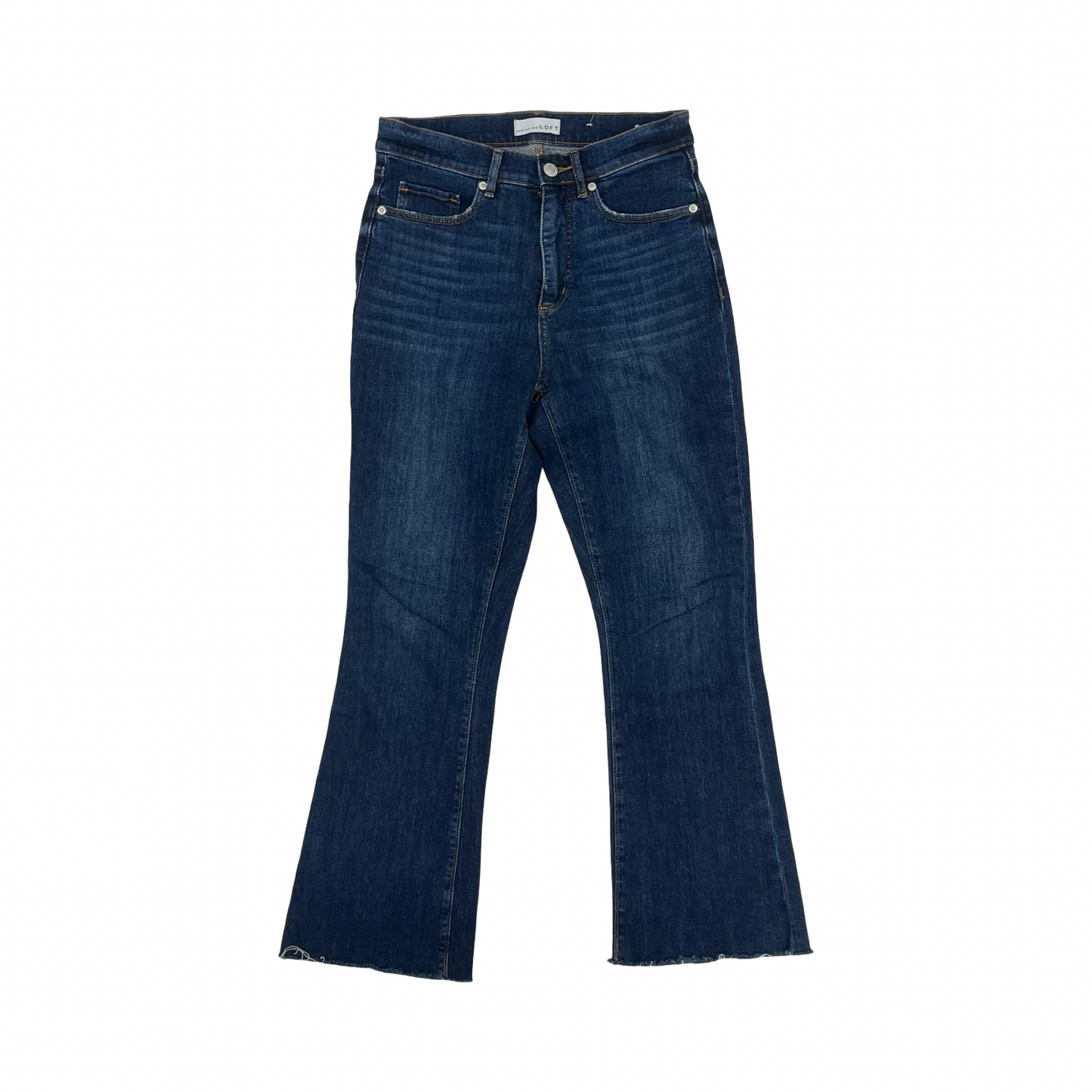 Jeans Cropped By Loft In Blue Denim, Size:0