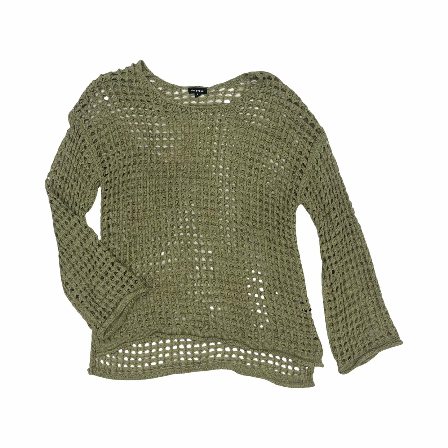 Sweater By Blu Pepper In Green, Size:M