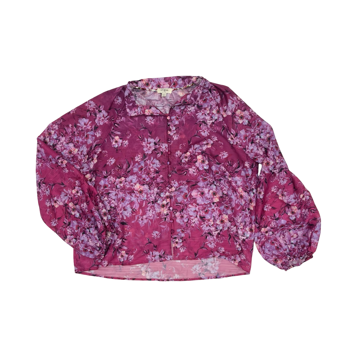 Blouse Ls By Umgee In Purple, Size:L