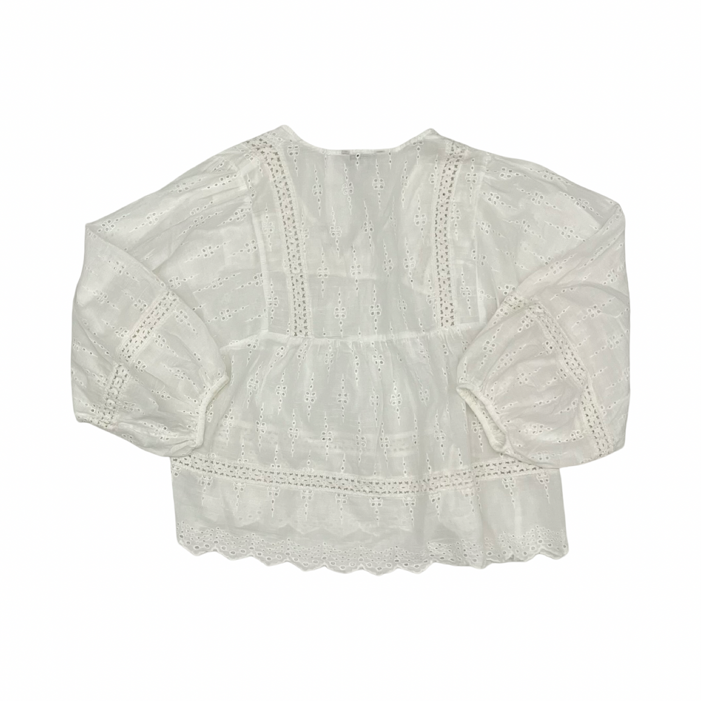 Blouse Ls By American Eagle In White, Size:M