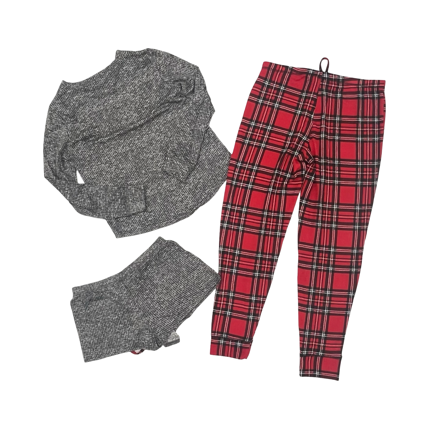 Pajamas 2Pc By Laura Ashley In Grey & Red, Size:S