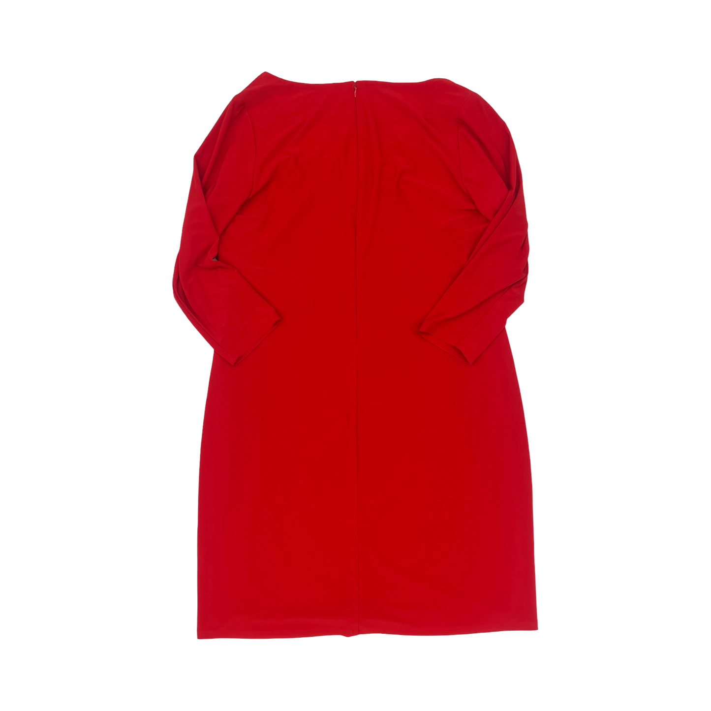 Dress Work By Lauren By Ralph Lauren In Red, Size:14