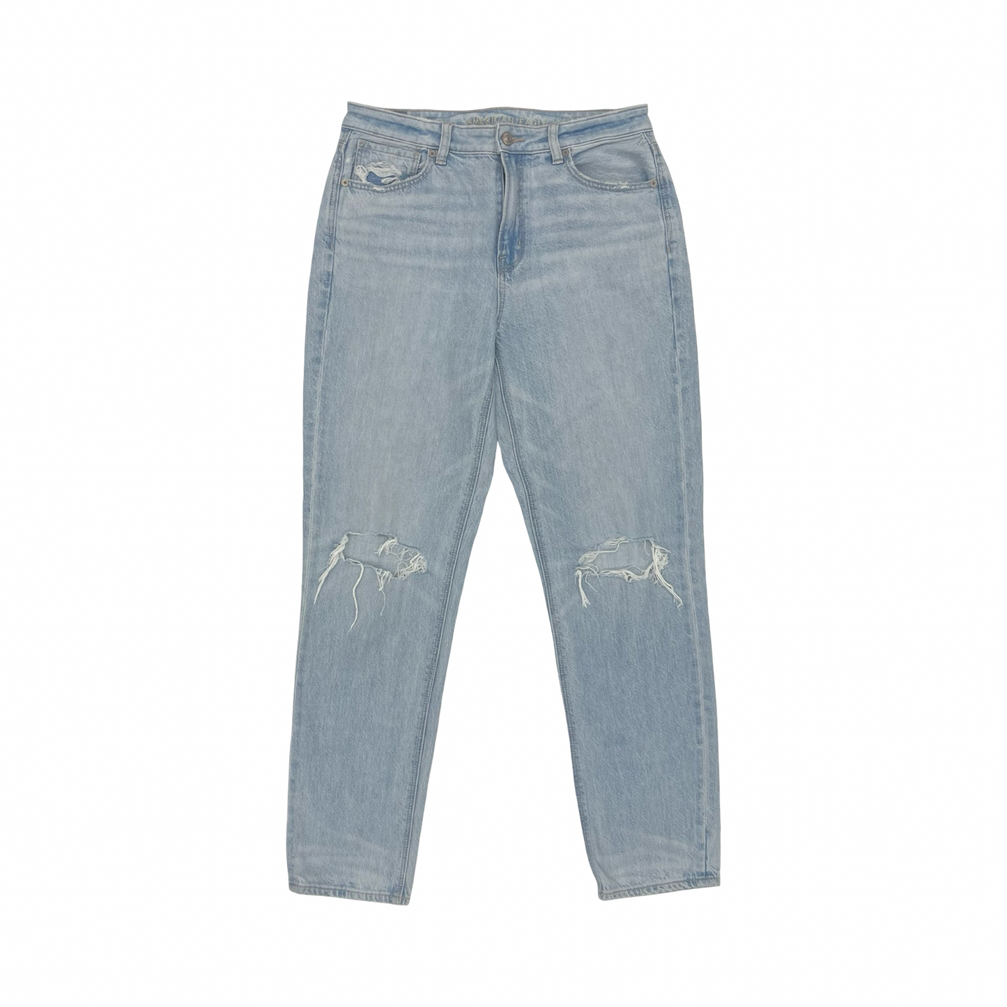 Jeans Straight By American Eagle In Blue Denim, Size:8L