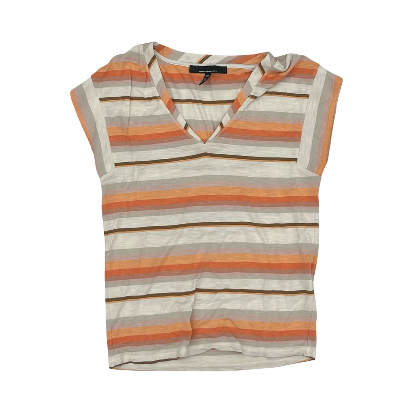 Top Sleeveless By White House Black Market In Orange & White, Size:Xxs