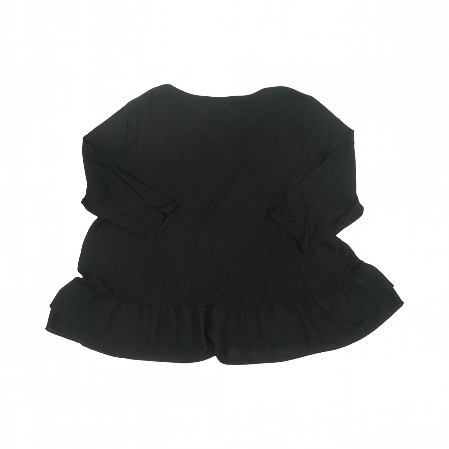 Blouse 3/4 Sleeve By J. Jill In Black, Size:4X
