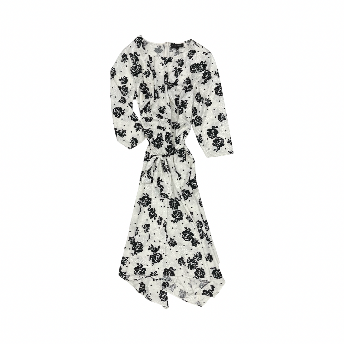 Dress Party Midi By Lane Bryant In Black & White, Size:14