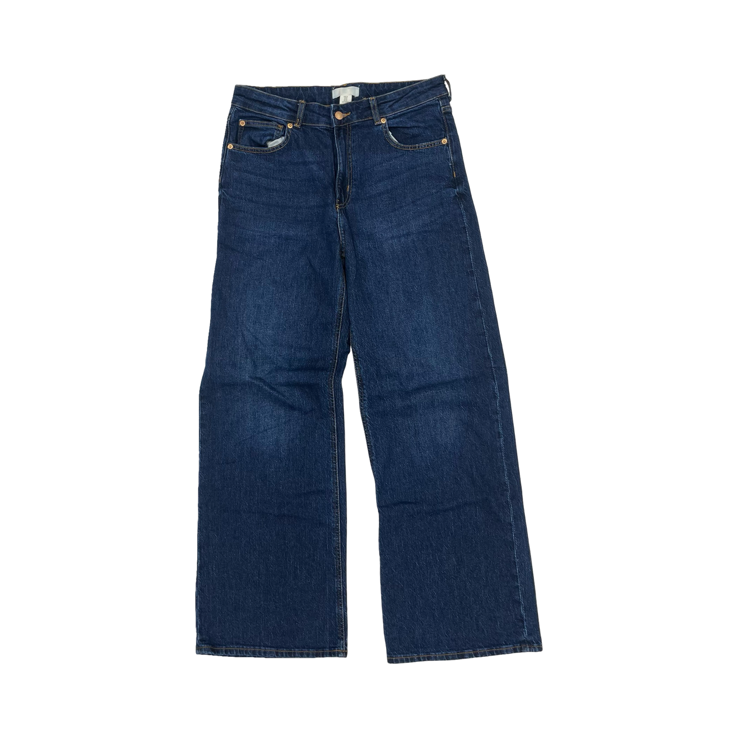 Jeans Straight By H&M In Blue Denim, Size:10