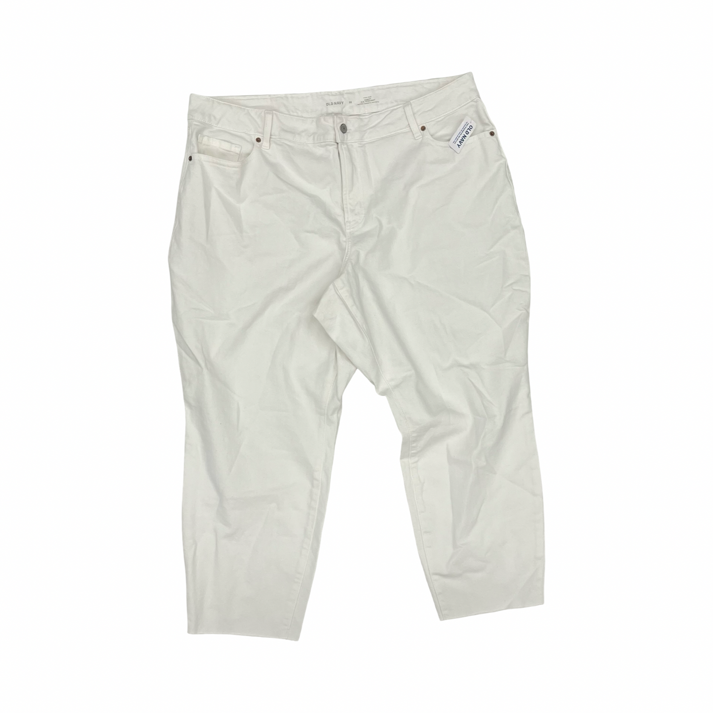 Jeans Straight By Old Navy In White Denim, Size:22