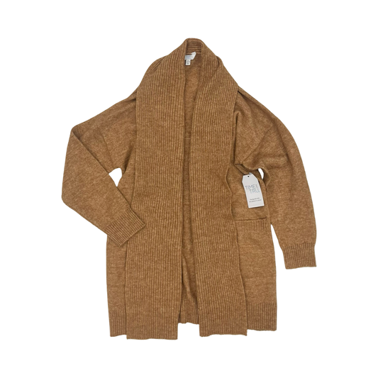 Sweater Cardigan By Time And Tru In Tan, Size:L
