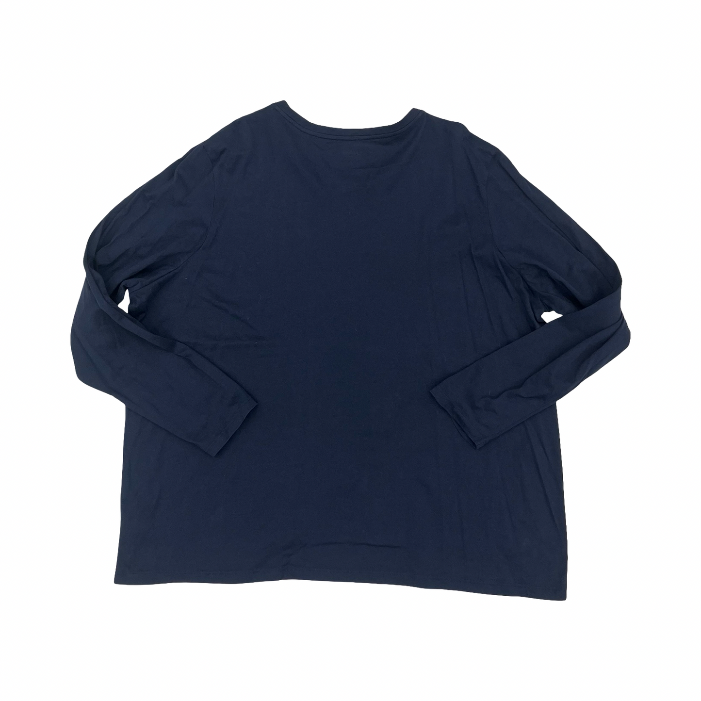 Top Ls Basic By Lands End In Navy, Size:2X