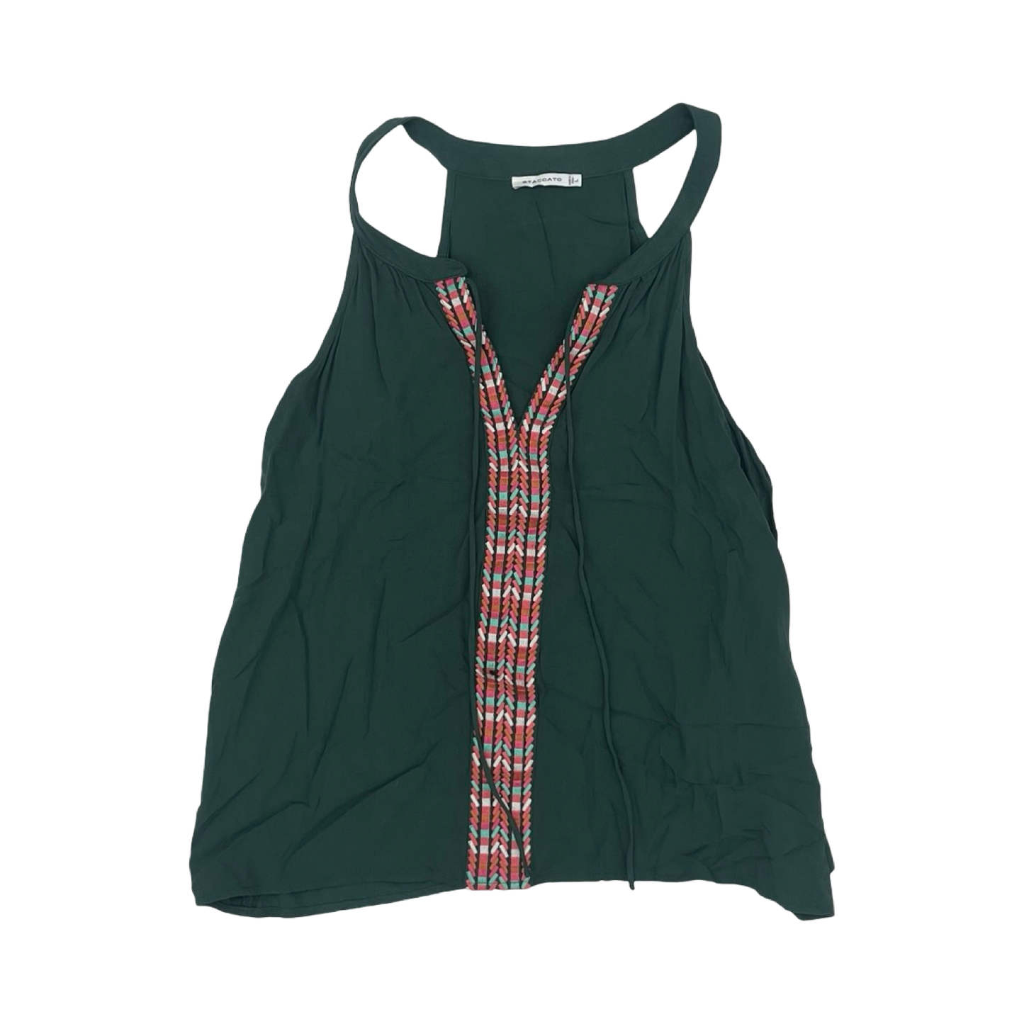 Blouse Sleeveless By Staccato In Green, Size:L