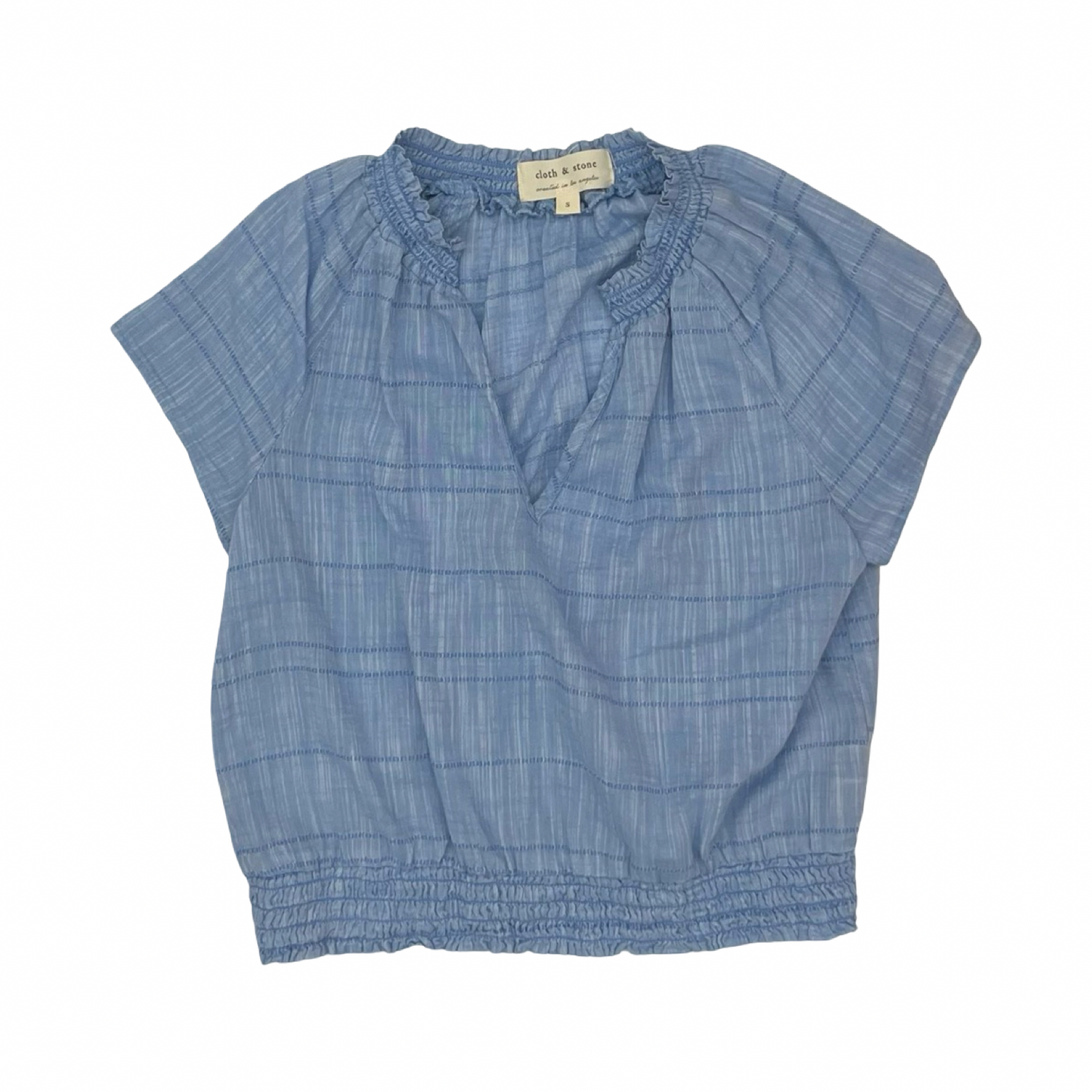 Blouse Ss By Cloth & Stone In Blue, Size:S