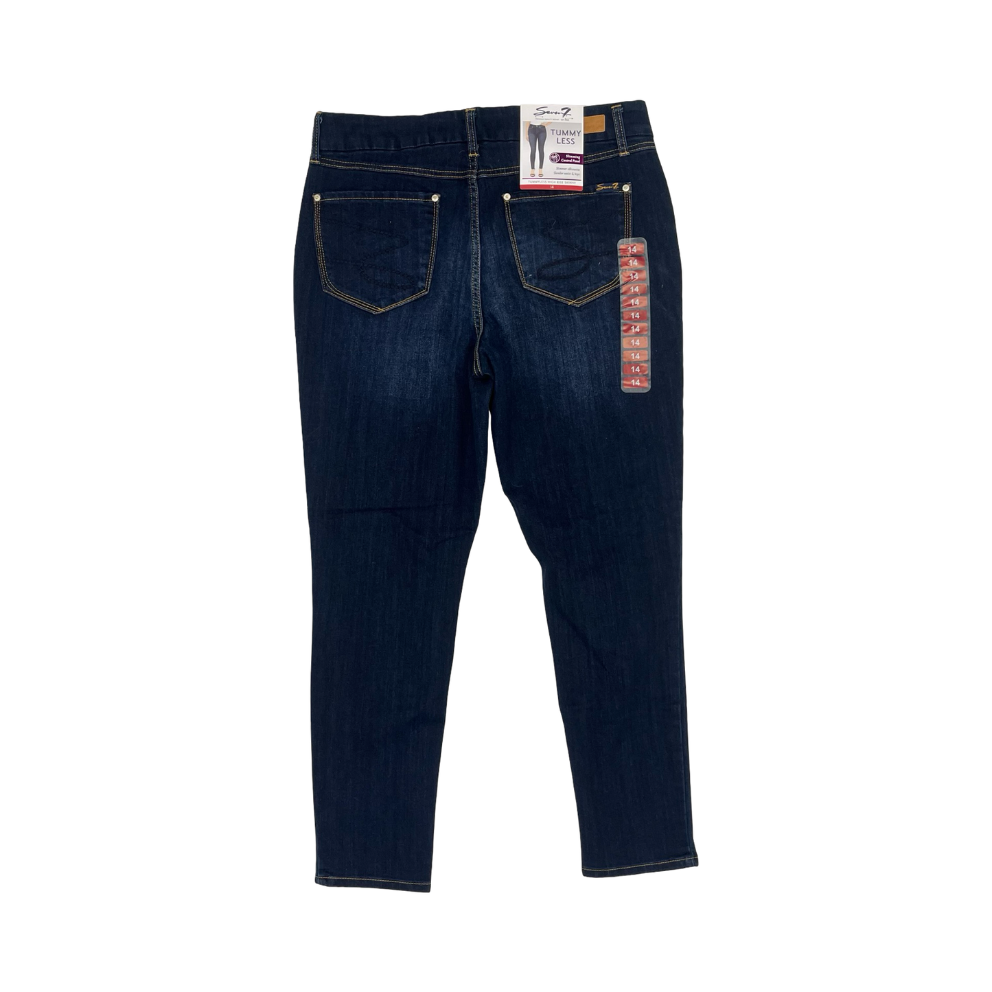 Jeans Skinny By Seven 7 In Blue Denim, Size:14