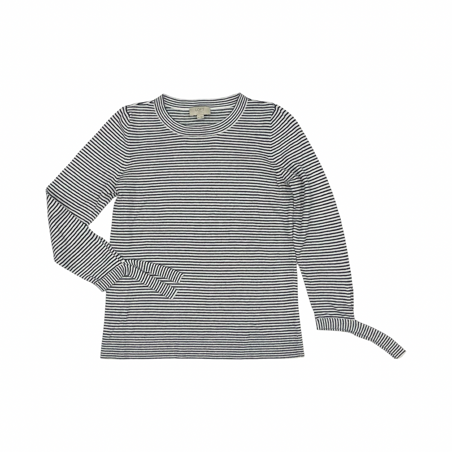 Top Ls By Loft In Blue & Cream, Size:Sp