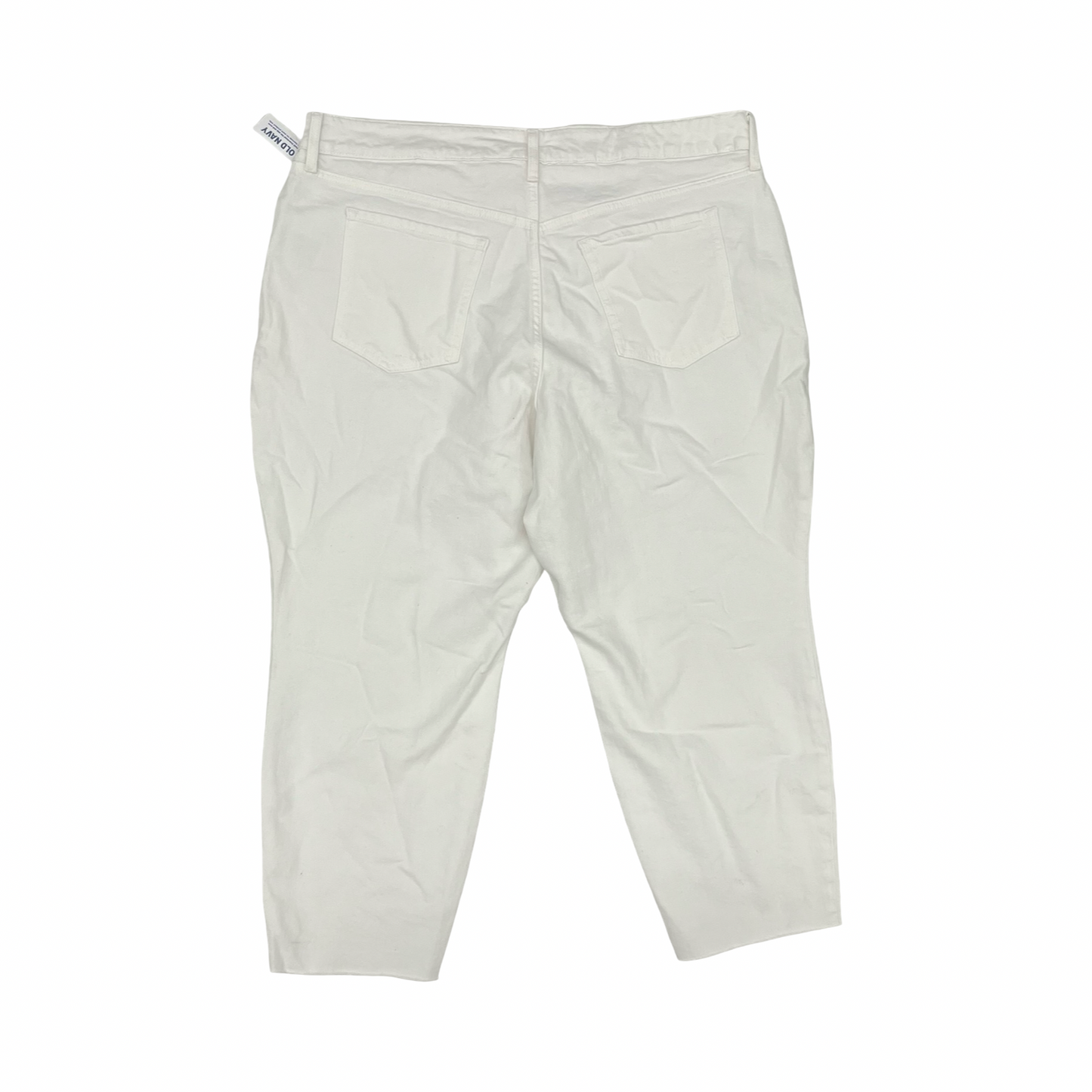 Jeans Straight By Old Navy In White Denim, Size:22