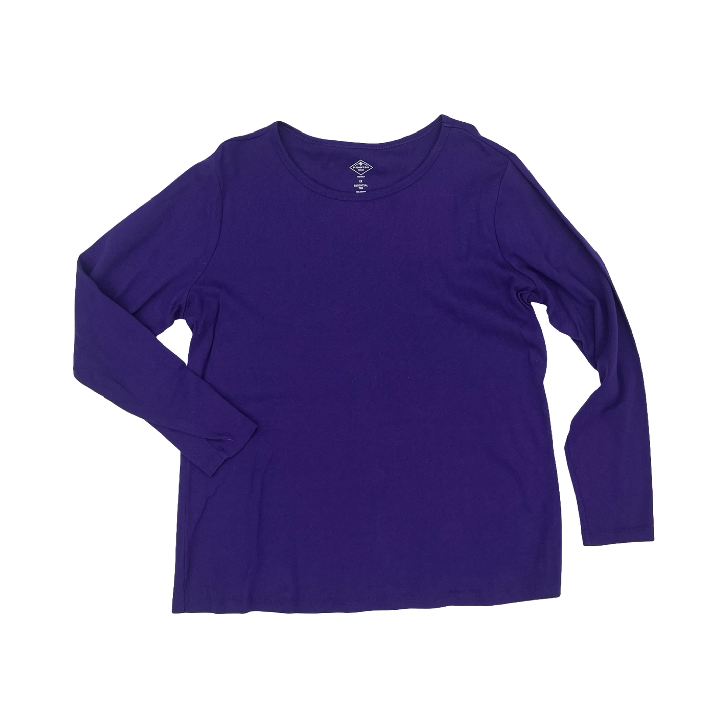Top Ls Basic By St Johns Bay In Purple, Size:1X