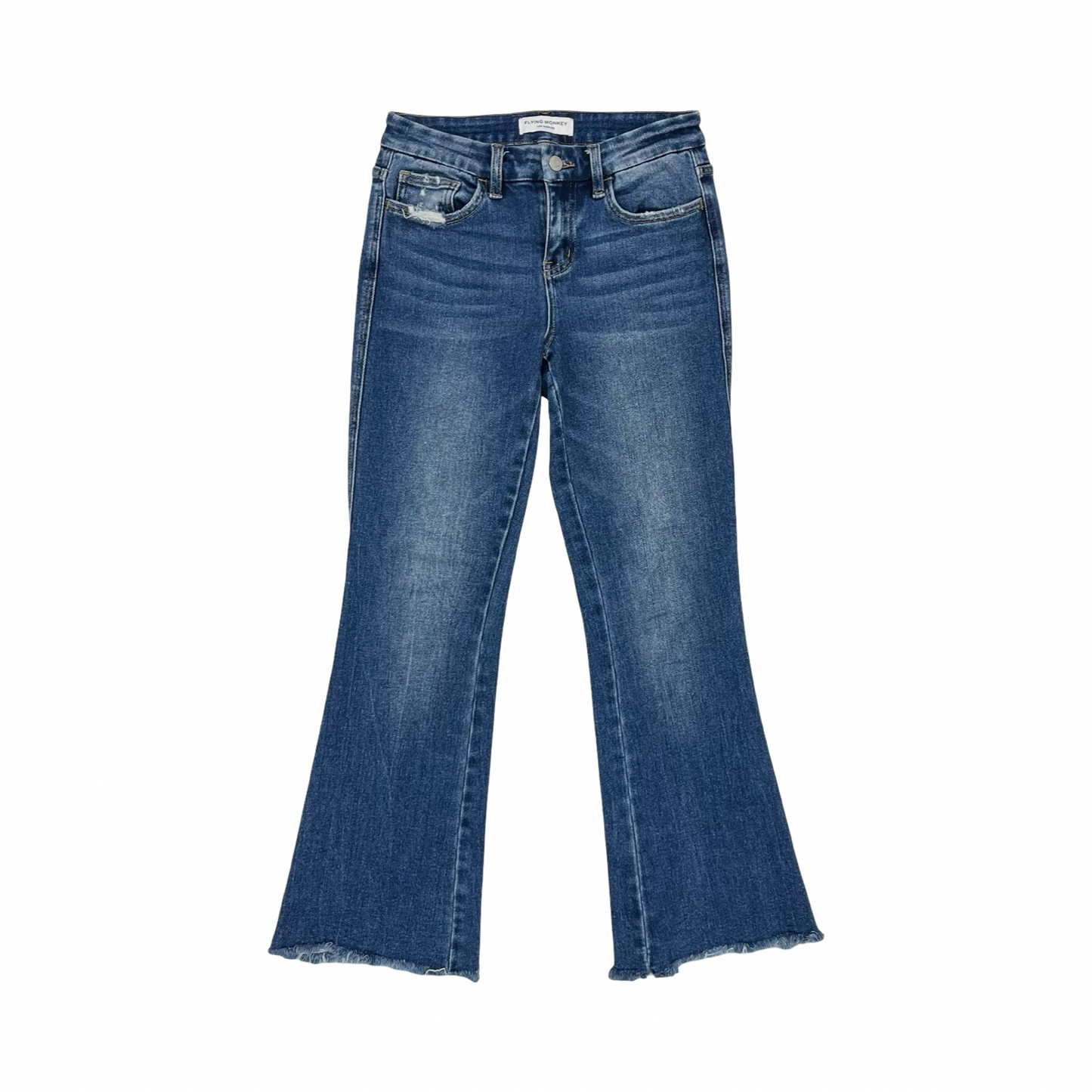 Jeans Cropped By Flying Monkey In Blue Denim, Size:0