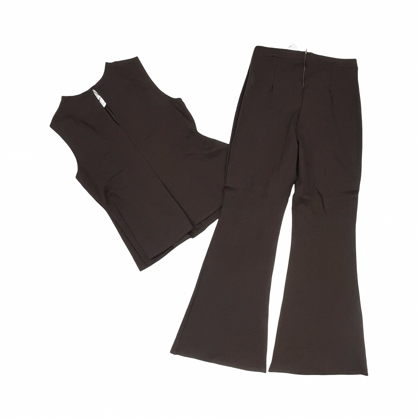 Pants Set 2Pc By Fashion Nova In Brown, Size:1X