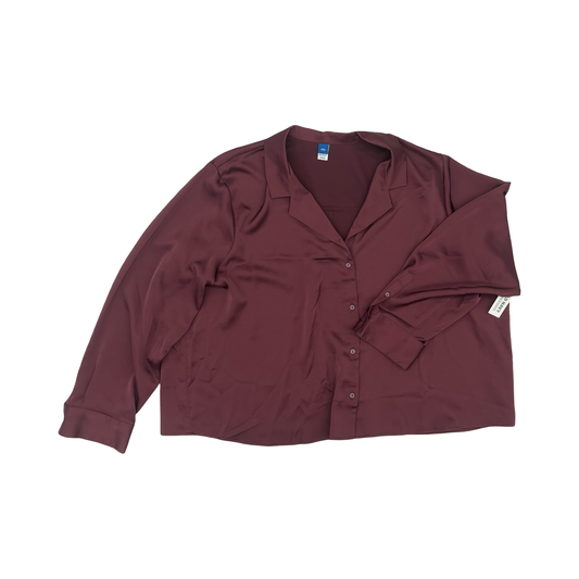 Blouse Ls By Old Navy In Purple, Size:Xxl