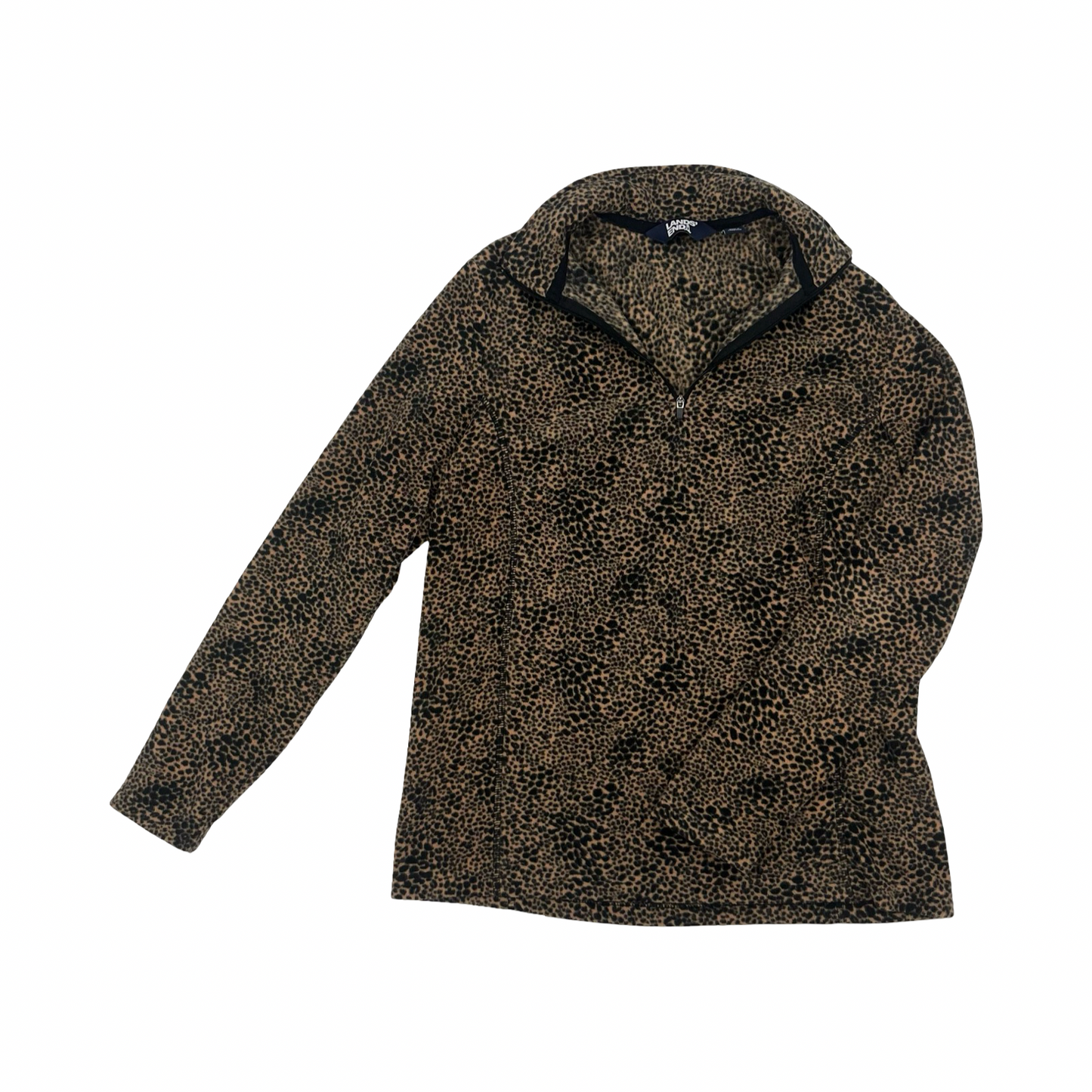 Sweatshirt Collar By Lands End In Animal Print, Size:S