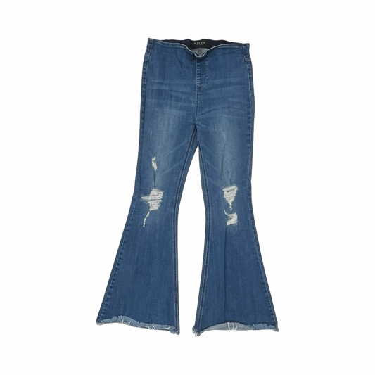 Jeans Flared By Risen In Blue Denim, Size:L