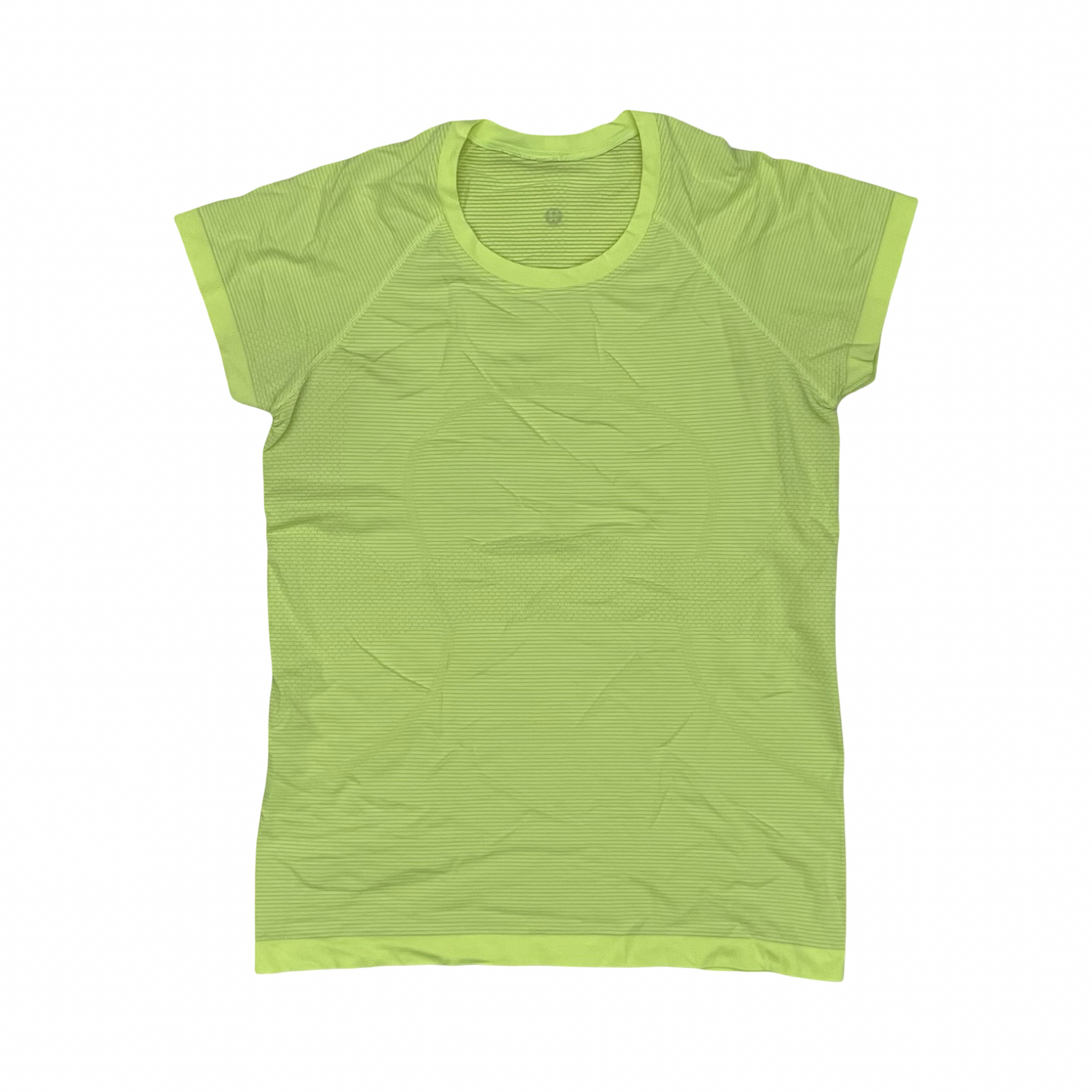Athletic Top Ss By Lululemon In Green, Size:M
