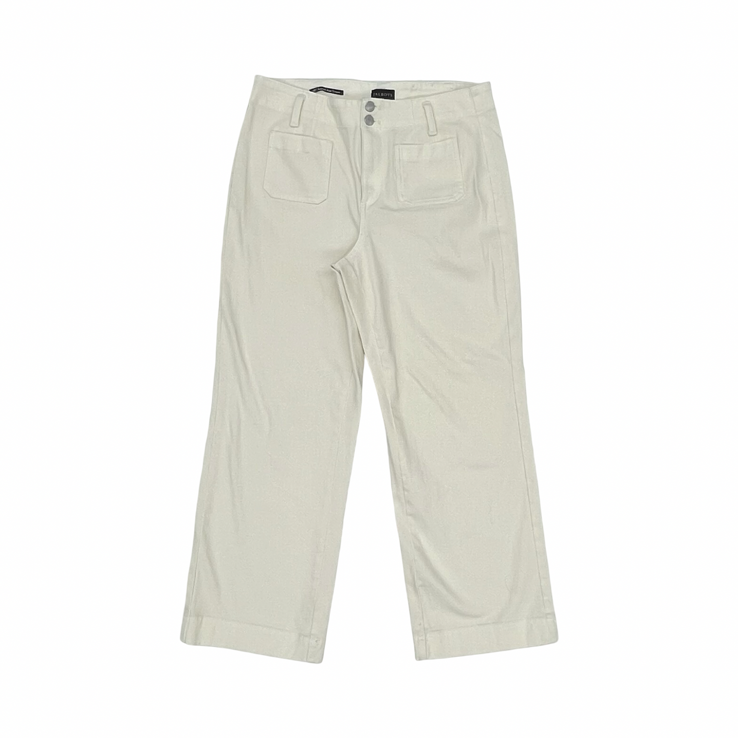 Jeans Cropped By Talbots In Cream, Size:12P