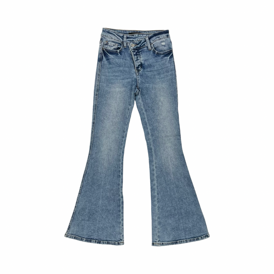 Jeans Flared By Flying Monkey In Blue Denim, Size:0