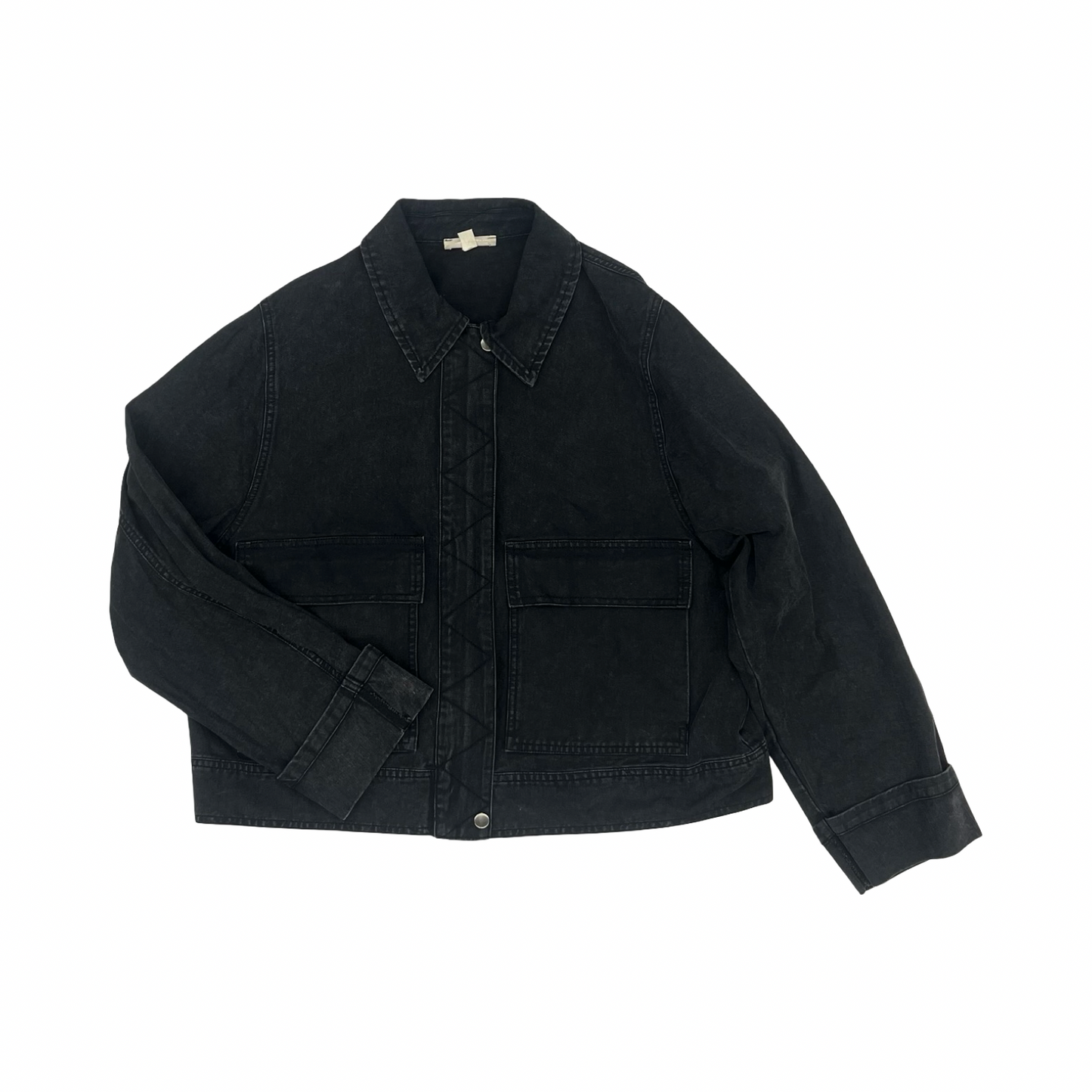 Jacket Denim By Entro In Black Denim, Size:S