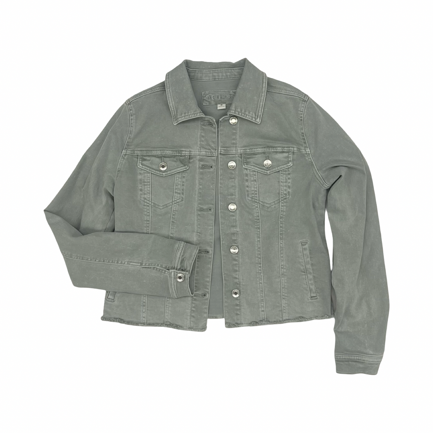 Jacket Denim By Maurices In Green Denim, Size:S