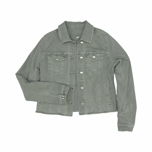 Jacket Denim By Maurices In Green Denim, Size:S