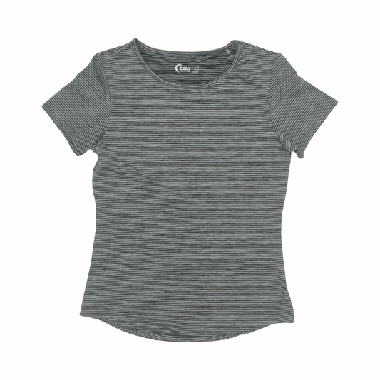 Athletic Top Ss By Zyia In Grey, Size:S