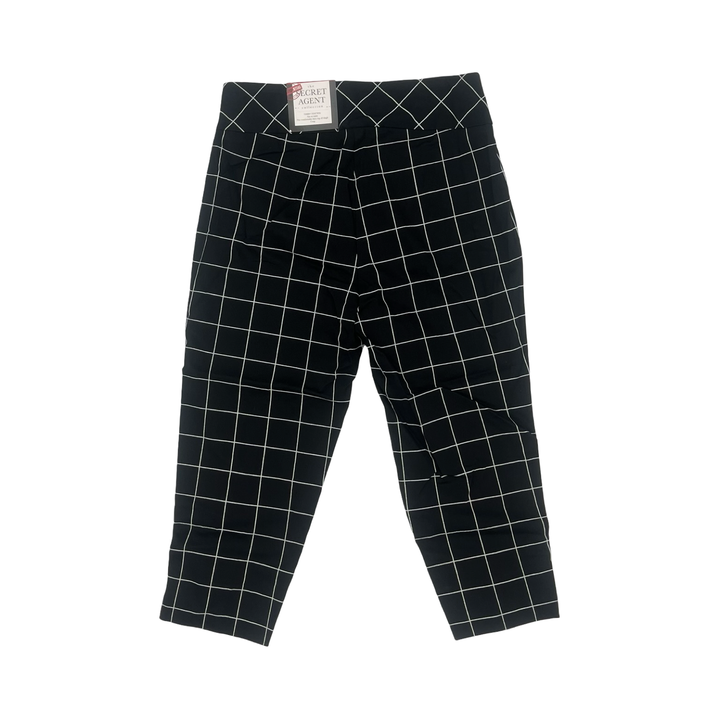 Pants Cropped By Roz And Ali In Black, Size:8