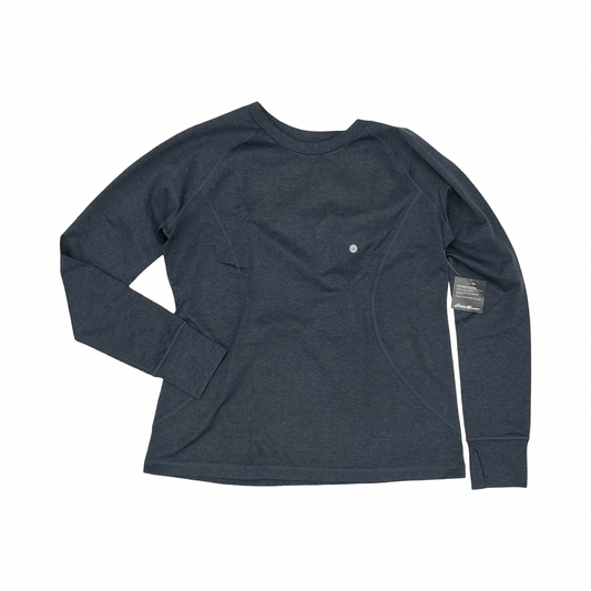 Athletic Top Ls Collar By Eddie Bauer In Grey, Size:Xl
