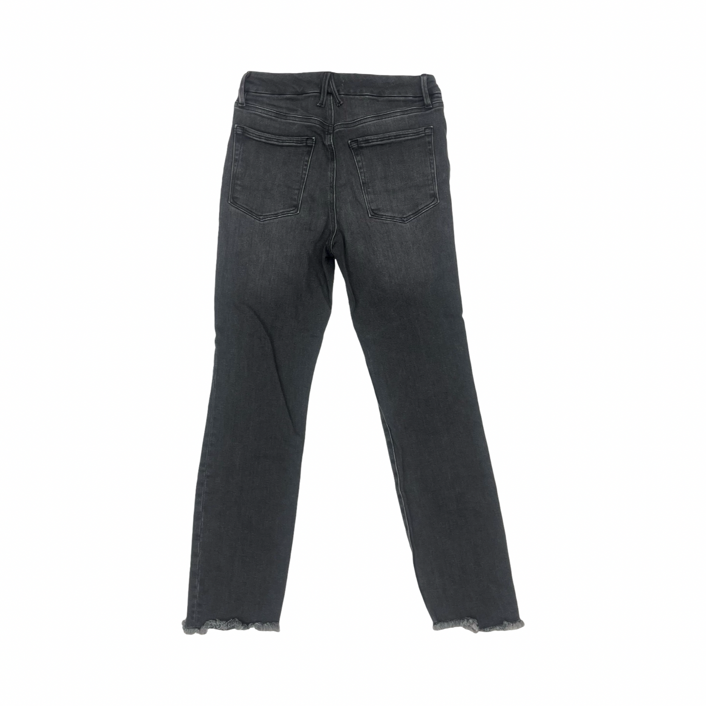 Jeans Straight By Good American In Black Denim, Size:6