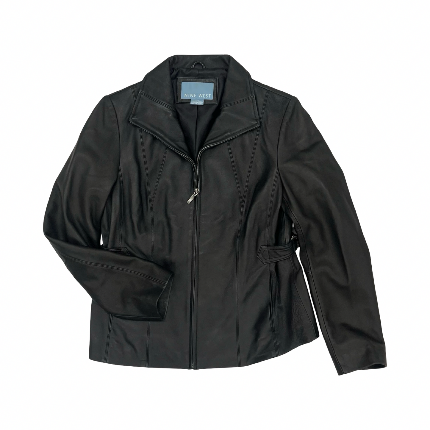 Jacket Leather By Nine West In Black, Size:L
