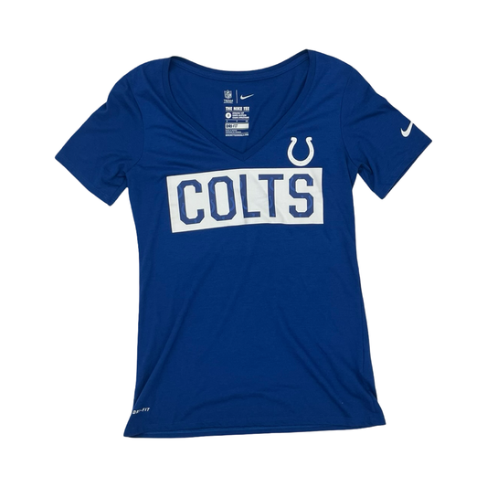 Athletic Top Ss By Nike In Blue, Size:S