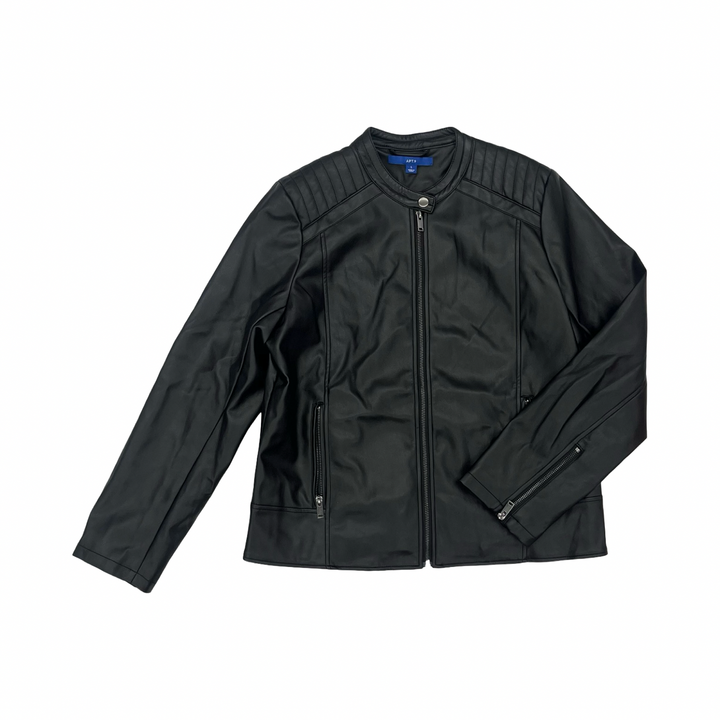 Jacket Moto By Apt 9 In Black, Size:L