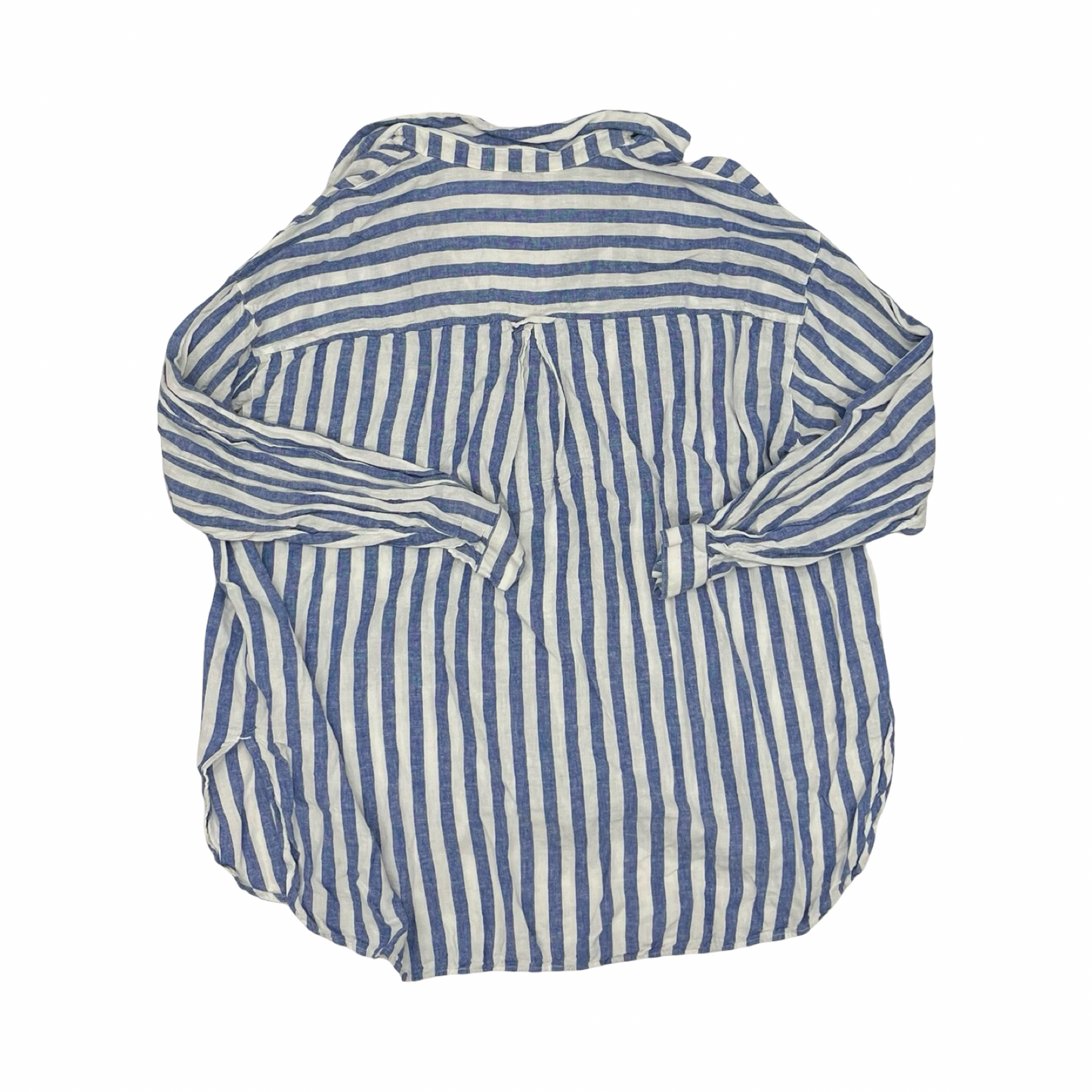 Blouse Ls By Old Navy In Blue & White, Size:Xxl