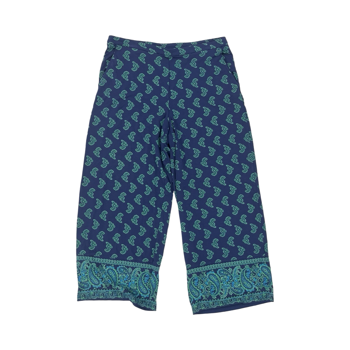 Pants Wide Leg By J. Jill In Blue & Green, Size:M
