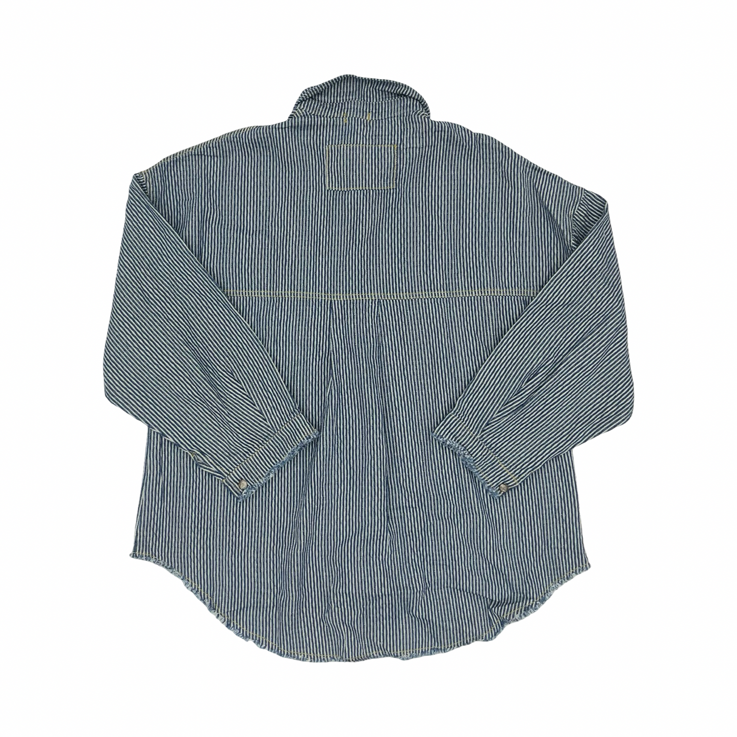 Jacket Shirt By Pol In Blue & White, Size:M