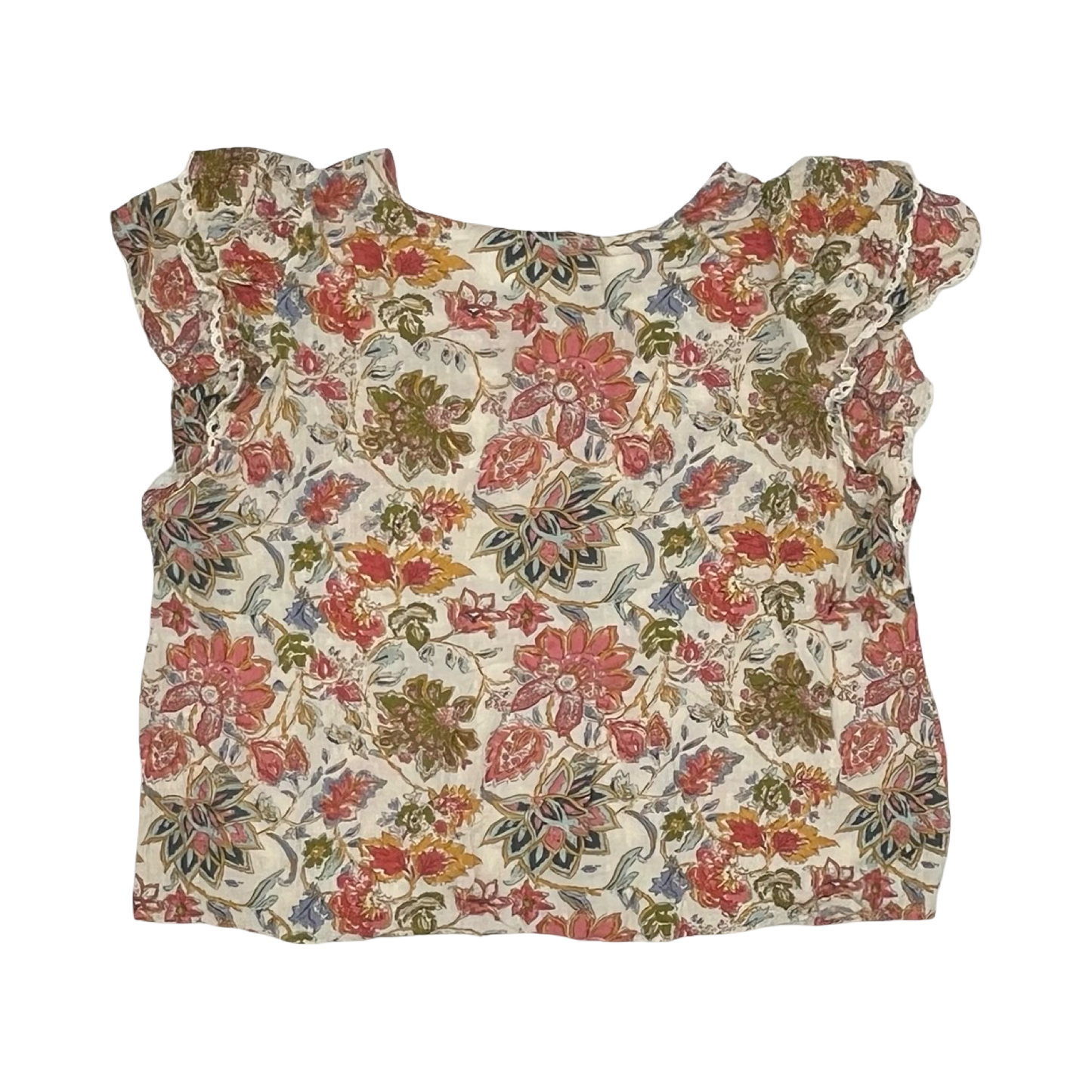 Blouse Ss By Christian Siriano In Floral Print, Size:1X