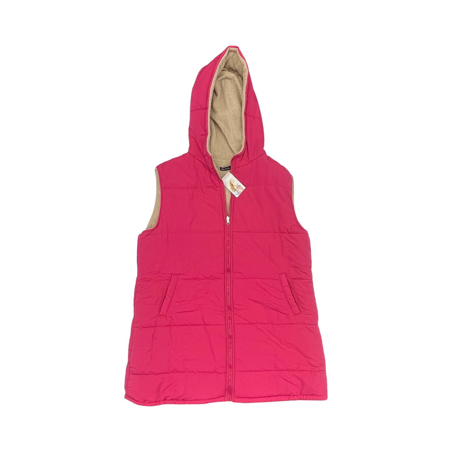 Vest Puffer & Quilted By Prettygarden In Pink, Size:Xxl